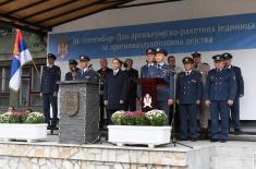 Minister Stefanović attends ceremony marking AD Artillery and Missile Units Day