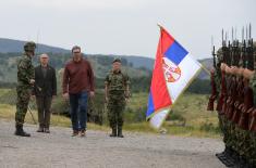 President Vučić attends firing demonstration at Pasuljanske Livade range