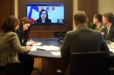 Minister Stefanović holds video call with French Defence Minister Parly