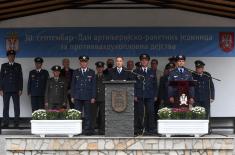 Minister Stefanović attends ceremony marking AD Artillery and Missile Units Day