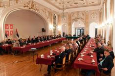 Minister Vučević and General Mojsilović meet with representatives of associations cooperating with Serbian Armed Forces