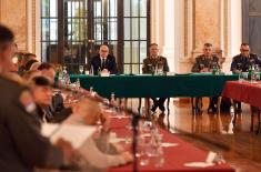 Minister Vučević and General Mojsilović meet with representatives of associations cooperating with Serbian Armed Forces