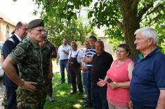 Chief of General Staff Visited Units of the Serbian Armed Forces which Provide Assistance to Population of Blace and Prokuplje