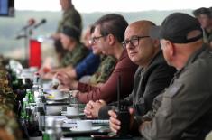 President Vučić attends firing demonstration at Pasuljanske Livade range