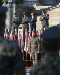 Dress rehearsal for youngest officers’ promotion ceremony