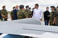 President of the Republic and Supreme Commander of the Serbian Armed Forces Attended Presentation of New Unmanned Aerial Vehicles of the Serbian Armed Forces CH-92А