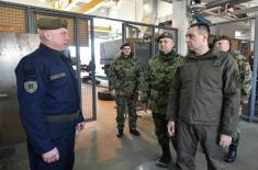 Minister Vulin visited the best Battalion of the Land Forces