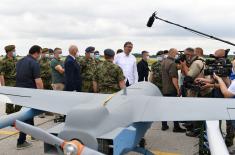 President of the Republic and Supreme Commander of the Serbian Armed Forces Attended Presentation of New Unmanned Aerial Vehicles of the Serbian Armed Forces CH-92А