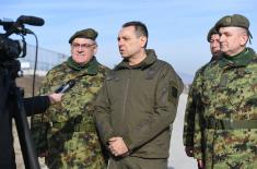 Minister Vulin visited the best Battalion of the Land Forces