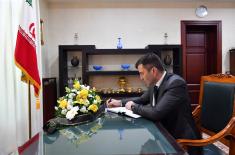 Defence Minister signed the book of condolences at the Embassy of Iran