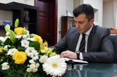 Defence Minister signed the book of condolences at the Embassy of Iran