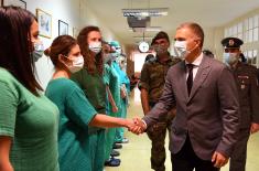 Minister Stefanović visits “Karaburma” Military Covid Hospital  