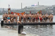 Participation in Epiphany Swimming for Holy Cross
