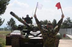 Regular training of SAF tank crews 