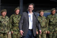 Predsednik Vučić: Vojska Srbije uvek je bila odraz snage Srbije 