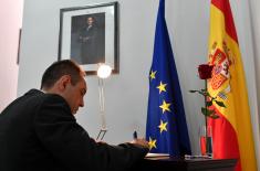 Minister of Defence signs Book of Condolences at the Spanish Embassy