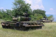 Regular training of SAF tank crews 