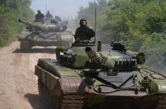 Regular training of SAF tank crews 