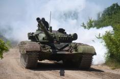 Regular training of SAF tank crews 