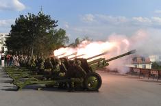 Gun salutes fired in Kalemegdan to mark Serbian Armed Forces Day