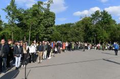 Gun salutes fired in Kalemegdan to mark Serbian Armed Forces Day