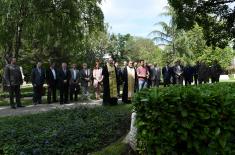 Ceremony of taking clods of earth at Red Army Soldier Monument