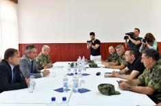 Minister Vulin Visiting the 4th Army Brigade