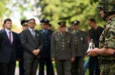 Ceremony of taking clods of earth at Red Army Soldier Monument