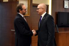 Minister Vučević Meets Head of EU Delegation Giaufret