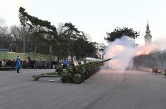 Gun salute fired on Statehood Day