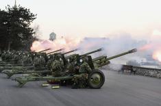 Gun salute fired on Statehood Day