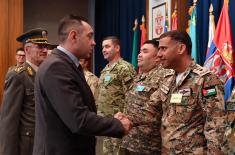 Minister Vulin and General Mojsilović with Participants of the Exercise REGEX 2018