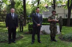 Ceremony of taking clods of earth at Red Army Soldier Monument