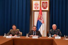 Minister Vulin and General Mojsilović with Participants of the Exercise REGEX 2018