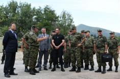 Minister Vulin Visiting the 4th Army Brigade