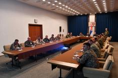 Minister Vulin and General Mojsilović with Participants of the Exercise REGEX 2018