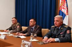 Minister Vulin and General Mojsilović with Participants of the Exercise REGEX 2018