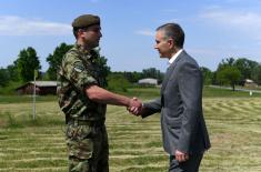 Minister Stefanović on set of “Soldier for a Day“