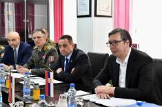 The President and the Supreme Commander Aleksandar Vučić visited “Krušik” in Valjevo