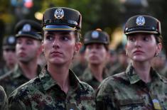 Final rehearsal for the Promotion of the youngest Officers of the Serbian Armed Forces