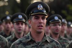 Final rehearsal for the Promotion of the youngest Officers of the Serbian Armed Forces