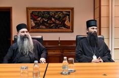 Minister Vulin and Bishop Ilarion are satisfied with the work of the religious service