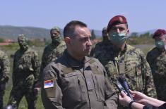 Minister Vulin: Members of the 63rd Parachute Brigade, confident and competent, equipped and capable of performing any task set before them