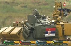 Tankmen of Serbian Armed Forces in Tank Biathlon Semi-finals