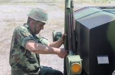 Training of reserve element at Batajnica airport