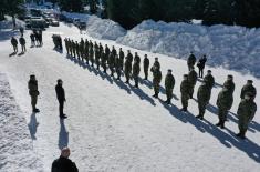 Minister Stefanović visits Military Academy cadets in winter training on Kopaonik Mountain