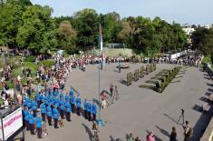 Počasna paljba na Kalemegdanu povodom Dana pobede