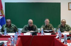 Састанак министра Вучевића и генерала Мојсиловића са командантима дела јединица Војске Србије