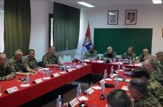 Minister Vučević and General Mojsilović hold meeting with SAF unit commanders