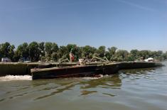 The Serbia Armed Forces Installed Pontoon Bridge to Lido Beach